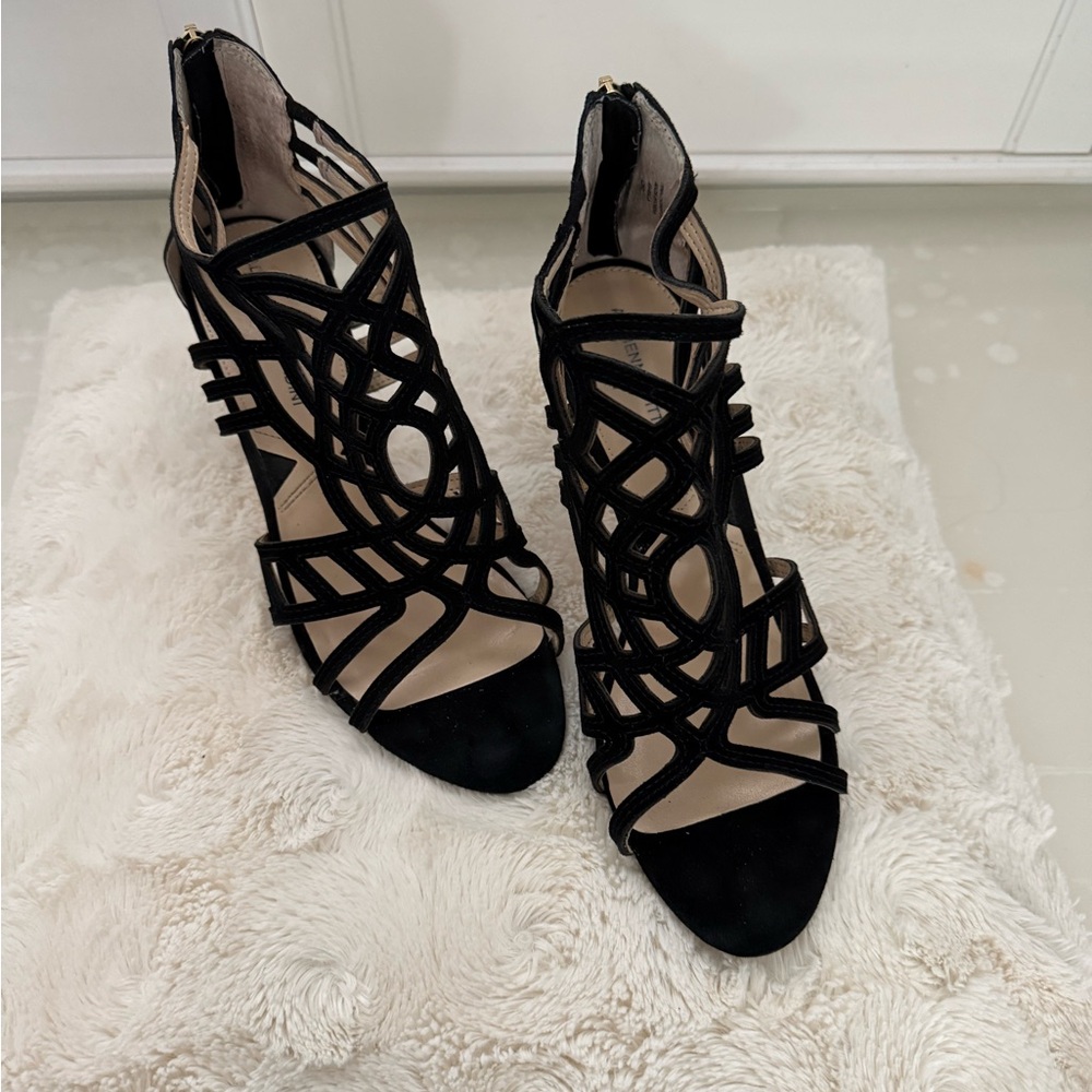 Adrienne Vittadini Elegant Black Strappy Women's Heels